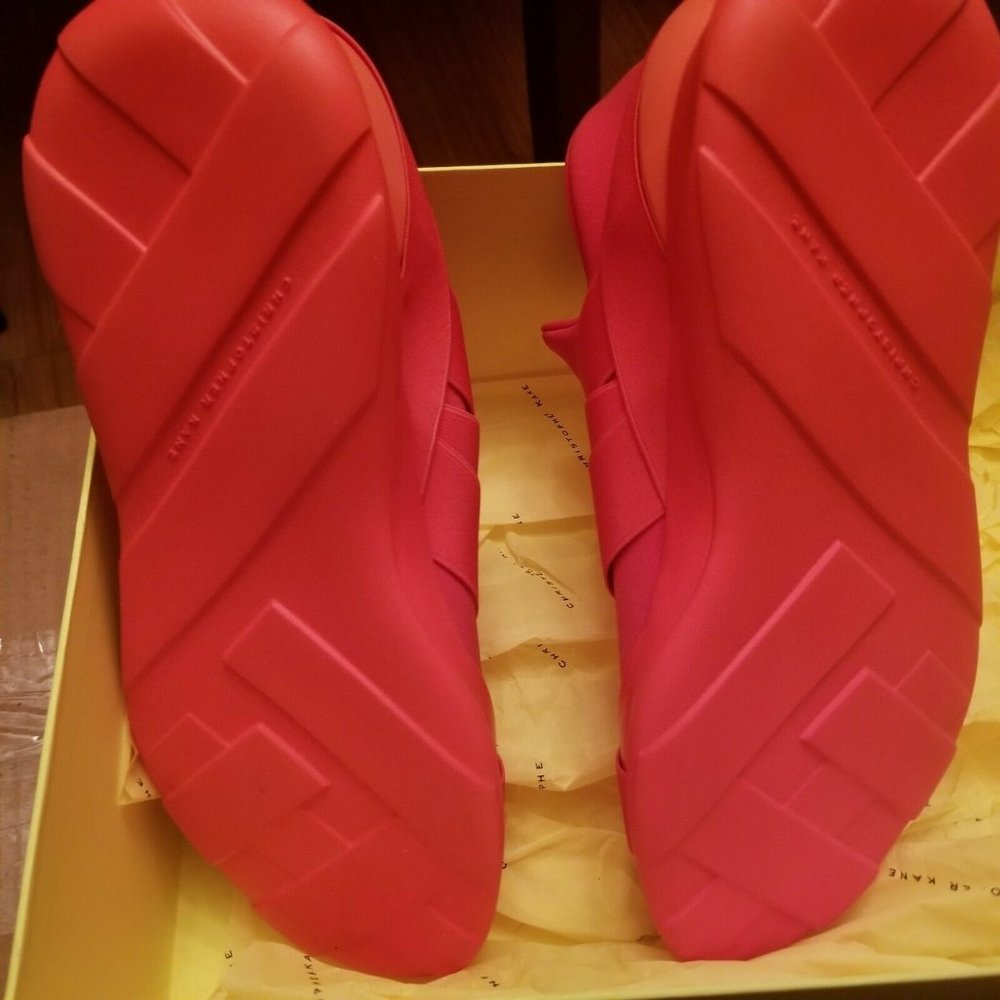Christopher Kane Neoprene Buckled High Tops Solar Sun Yellow EU 40 MSRP $445 - Picture 12 of 14